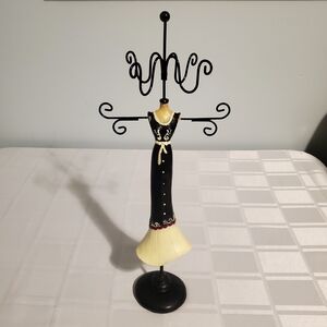 (4/$20) Dress Jewelry Holder Black & White